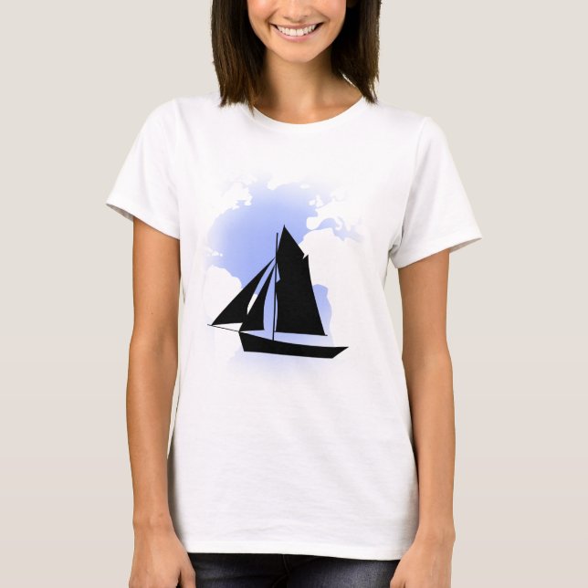 Camiseta Vela Mundo de Bala Naval Las Damas De Spaghetti To (Anverso)