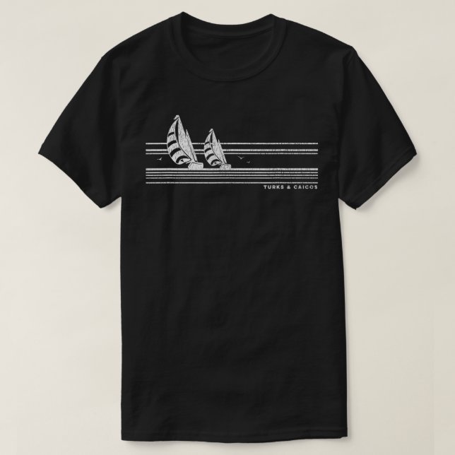 Camiseta Vela náutica de Turcas y Caicos de los años 70 (Diseño del anverso)