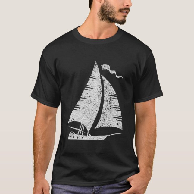 Camiseta Vela Navegante Navegador Navegador Yate Vela Motif (Anverso)