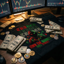 Camiseta Vela Roja Verde Personaje Misterioso de Trading