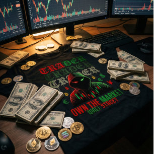 Camiseta Vela Roja Verde Personaje Misterioso de Trading