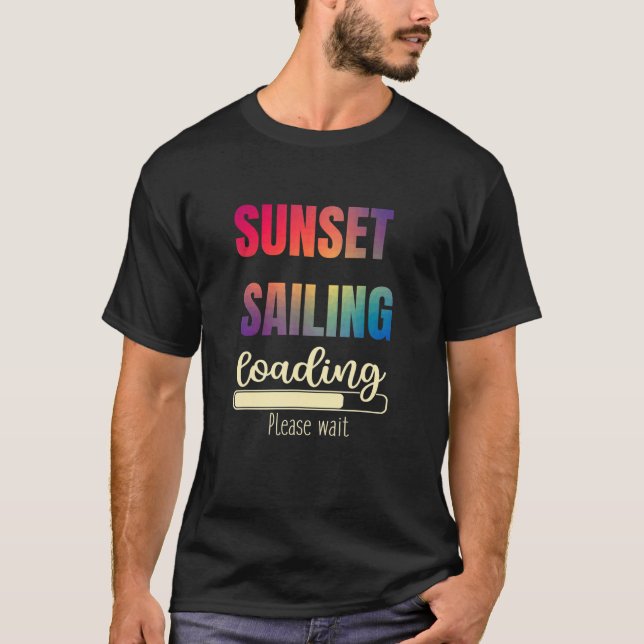 Camiseta Vela Sunset Gráfica Vintage (Anverso)