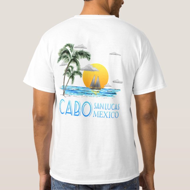 Camiseta Vela tropical Cabo San Lucas México (Reverso)