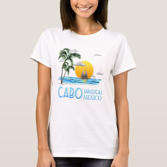 Camiseta Vela tropical Cabo San Lucas México (Anverso)