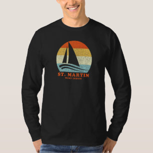Camiseta Vela Vintage de velero de las Antillas St Martin