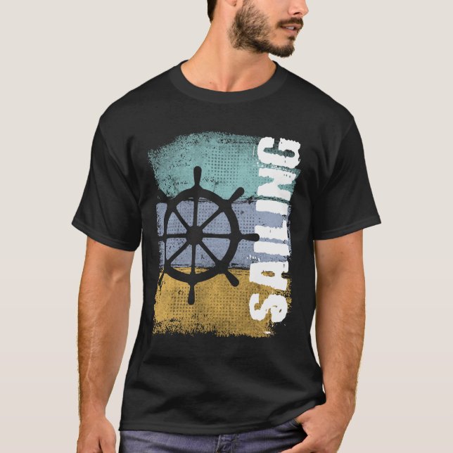 Camiseta Vela Vintage Retro Helm (Anverso)
