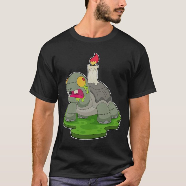 Camiseta Vela zombie de Turtle Halloween (Anverso)