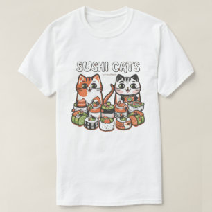 Camiseta Velada de Gatos Sushi