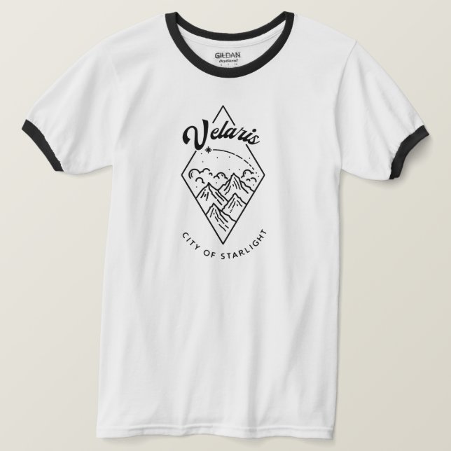 Camiseta Velaris Vintage Ringer Oversized (Anverso del diseño)