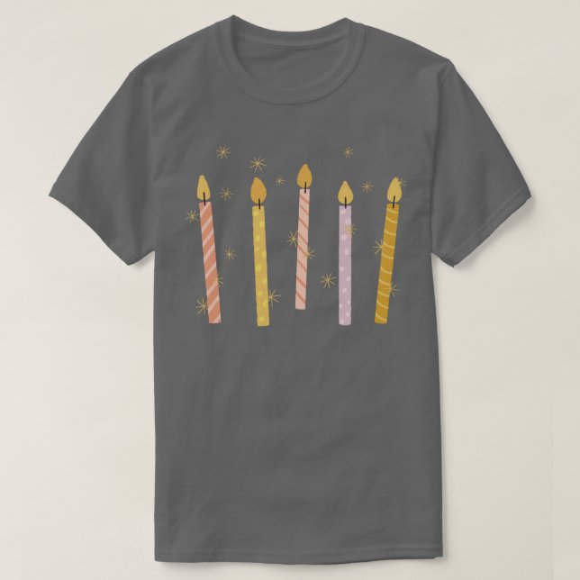 Camiseta Velas de cumpleaños (Diseño del anverso)