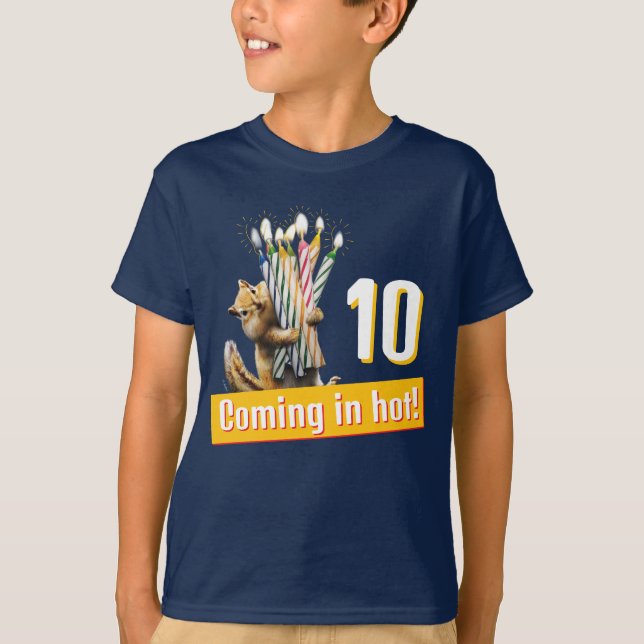 Camiseta Velas de cumpleaños de ardilla de tierra (Anverso)