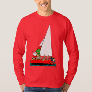 Camiseta Velas de Santa del marinero en el navidad