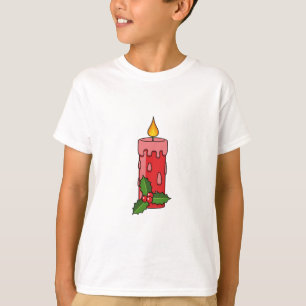 Camiseta Velas del pilar rojo navidad con Holly