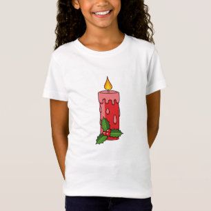 Camiseta Velas del pilar rojo navidad con Holly