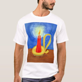 Camiseta Velas en la pintura de color oscuro