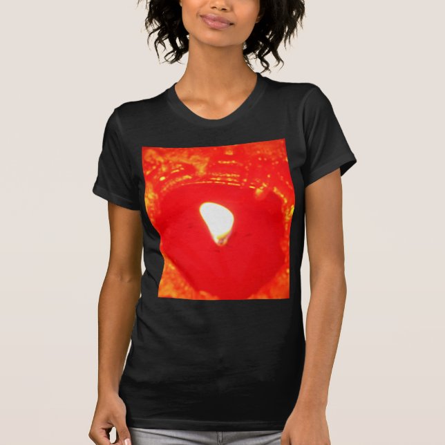 Camiseta Velas rojas, llamas, velas, Navidades amados (Anverso)