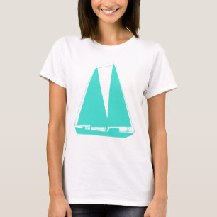 Camiseta Velero náutico de la turquesa