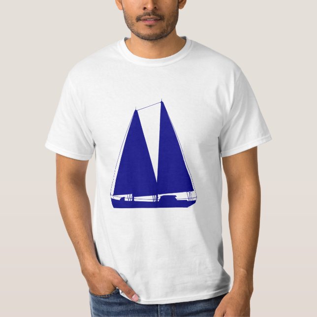 Camiseta Velero náutico de los azules marinos (Anverso)