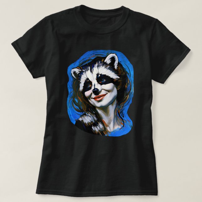Camiseta “Velka Teyani”  Embaucador Mapache Susurrante  (Diseño del anverso)