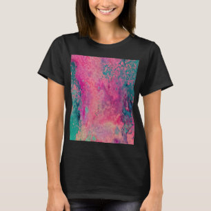 Camiseta “Vellum Etéreo” – Azul Teal Rosa Abstracto   