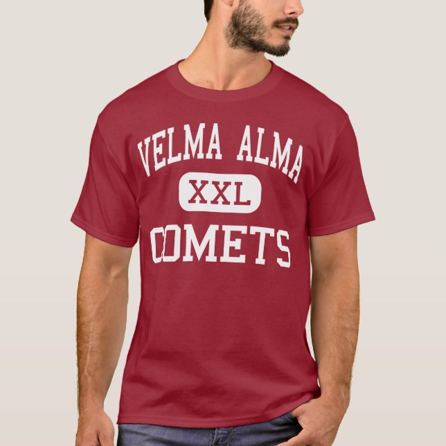 Camiseta Velma Alma - cometas - centro - Velma Oklahoma (Anverso)