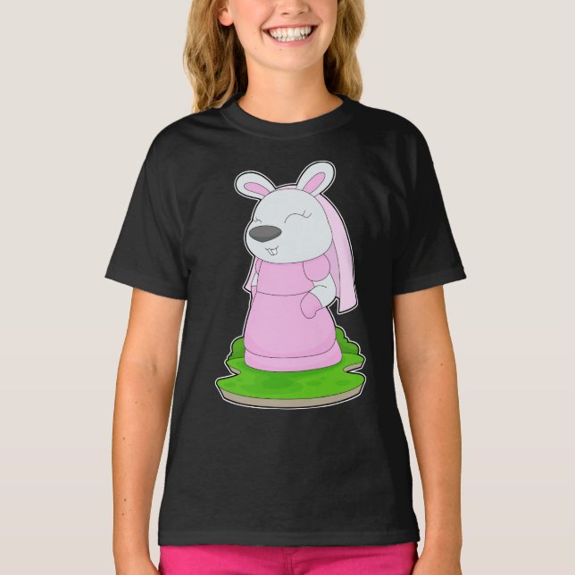 Camiseta Velo de novia conejito boda (Anverso)