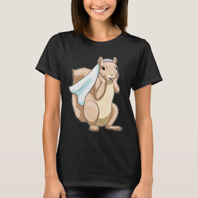 Camiseta Velo de novia de ardilla de boda (Anverso)