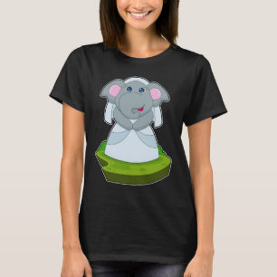 Camiseta Velo de Novia de Elefante Boda