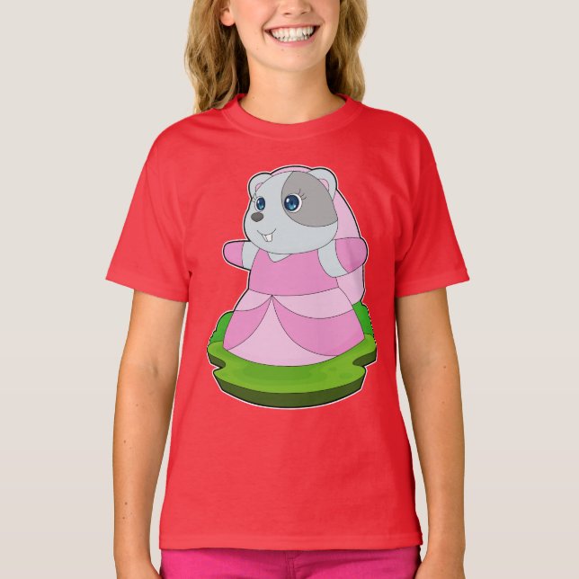 Camiseta Velo de novia de hámster boda (Anverso)