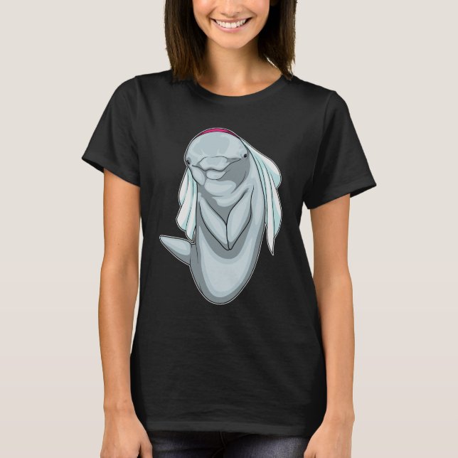 Camiseta Velo de novia delfín boda (Anverso)