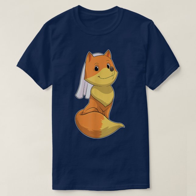 Camiseta Velo de novia zorro  (Diseño del anverso)