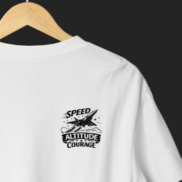 Camiseta Velocidad Altitud Coraje Aviación Diseño de Avión