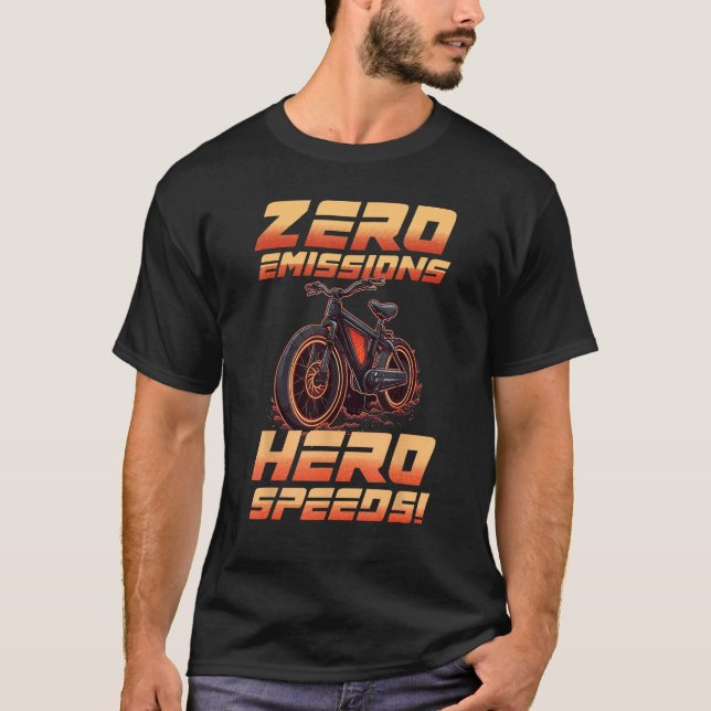 Camiseta Velocidad cero de héroe de emisiones E Ciclismo el (Anverso)