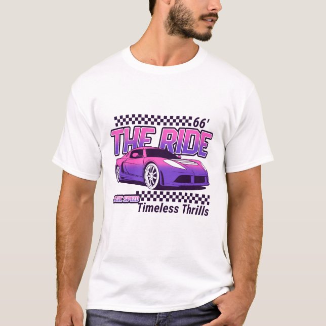 Camiseta Velocidad clásica, emociones sin tiempo, carrera r (Anverso)