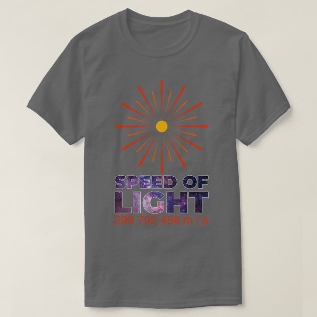 Camiseta Velocidad de la luz (Diseño del anverso)