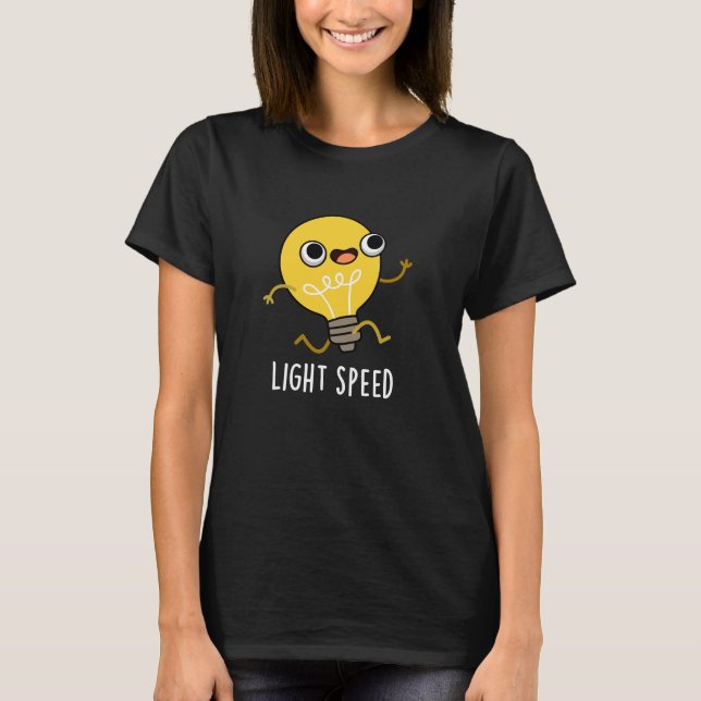 Camiseta Velocidad de la luz Graciosa Bombilla de ejecución (Anverso)