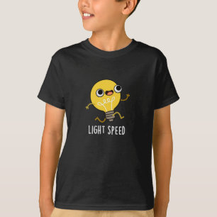 Camiseta Velocidad de la luz Graciosa Bombilla de ejecución
