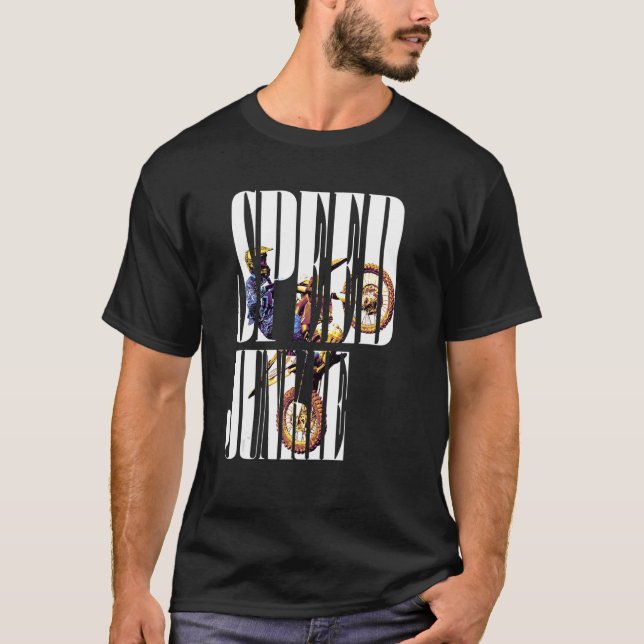 Camiseta Velocidad de la motocicleta de la oferta cruzada d (Anverso)