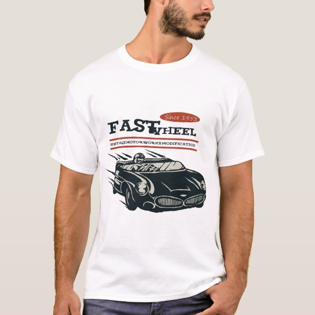 Camiseta Velocidad de rastrillo vintage (Anverso)