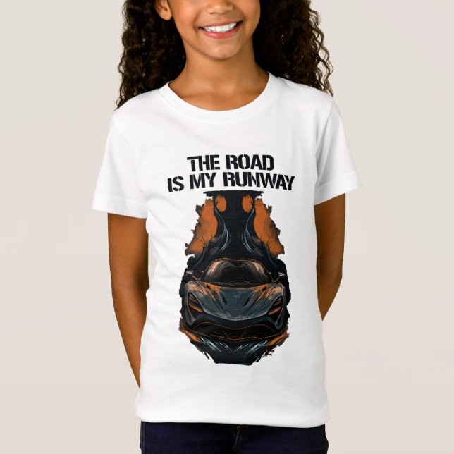 Camiseta Velocidad en estilo, el camino es mi pista (Anverso)