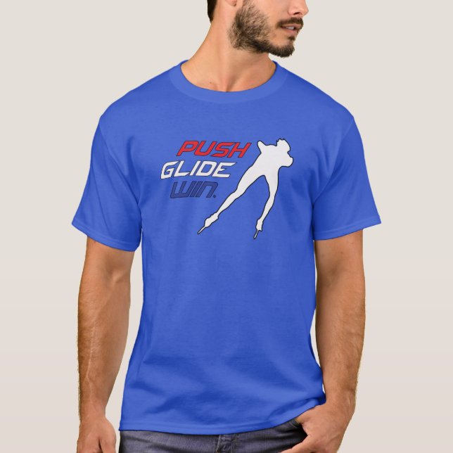 Camiseta Velocidad en línea de patinaje, brillo, Win Design (Anverso)