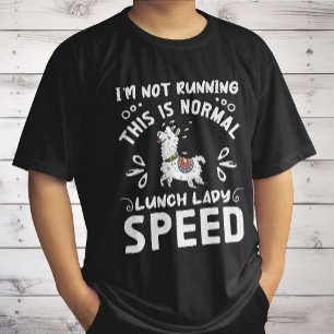 Camiseta Velocidad Normal de Señora de Almuerzo Diciendo Hu