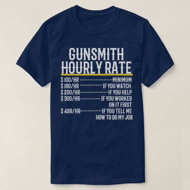 Camiseta Velocidad por hora de Gunsmith  (Diseño del anverso)