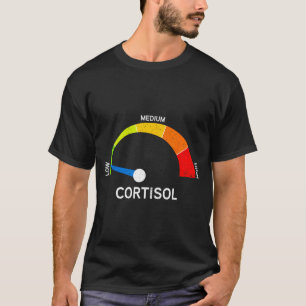 Camiseta velocímetro divertido del nivel de cortisol meme d
