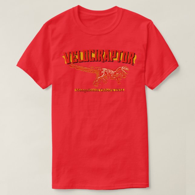 Camiseta velociraptor (Diseño del anverso)