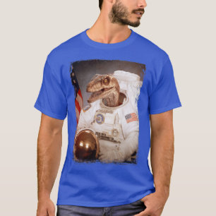 Camiseta Velociraptor Astronaut Dino Space Suit Moon Rocket