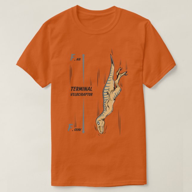 Camiseta Velociraptor de terminal  (Diseño del anverso)