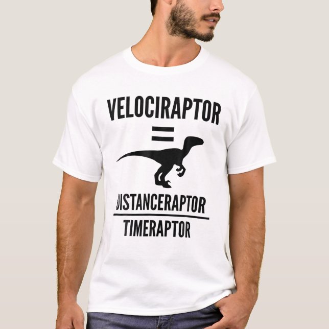 Camiseta Velociraptor Distanceraptor Dividido Por Timerapto (Anverso)
