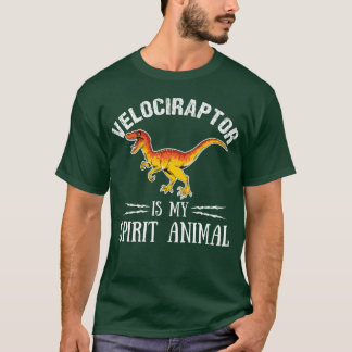 Camiseta Velociraptor Es Mi Animal Espiritual Paleontólogo