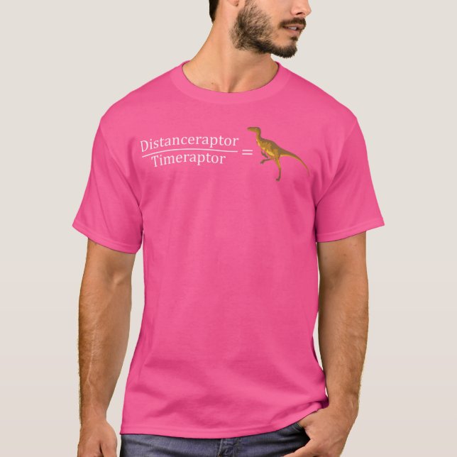 Camiseta Velociraptor Math Funny Dinosaur Velocity Formula (Anverso)